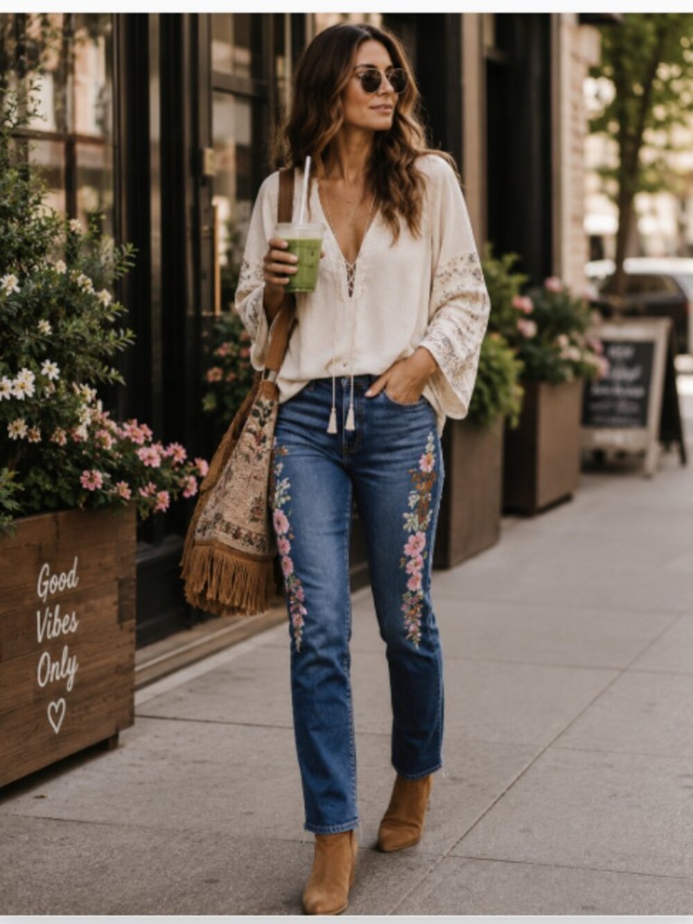 NEW Driftwood Jackie X-FAR East embroidered jeans size 26 dark wash 4J2